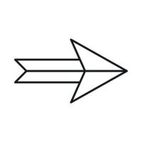 Arrow icon in outline style vector