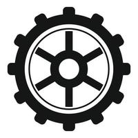 Watch cog wheel icon, simple style vector