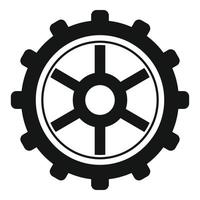 Watch cog wheel icon, simple style vector