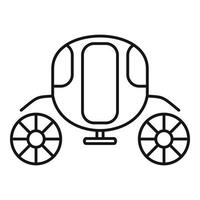 Wagon brougham icon, outline style vector