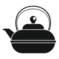 Aromatic tea pot icon, simple style vector