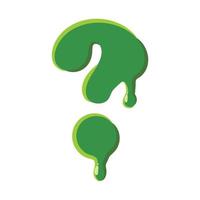 Question mark made of green slime vector