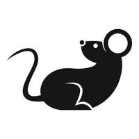 Chinese rat icon, simple style vector