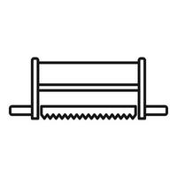 Frame saw icon, outline style vector