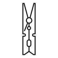 Hang clothes pin icon, outline style vector