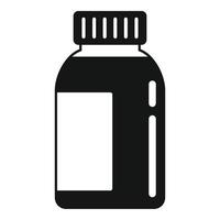 Liquid cough syrup icon, simple style vector