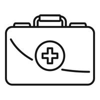 Safari hunting first aid kit icon, outline style vector