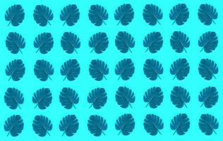 las hojas de monstera de palma tropical se encuentran sobre un papel de color pastel. patrón de concepto de verano de naturaleza. composición plana. vista superior foto