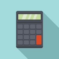 Calculator estimator icon, flat style vector