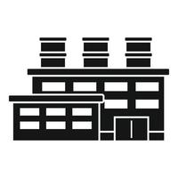 Waste recycle factory icon, simple style vector