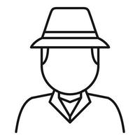 Investigator icon, outline style vector