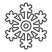 Freeze snowflake icon, outline style vector