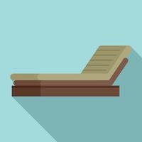 Soft outdoor chair icon, flat style vector