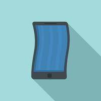 Foldable cellphone icon, flat style vector