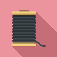 Contruction wire coil icon, flat style vector