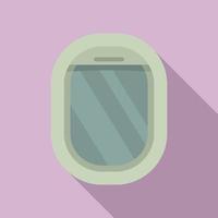Aircraft repair window icon, flat style vector