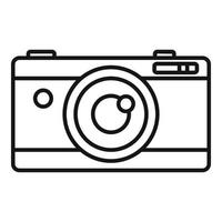 Investigator camera icon, outline style vector