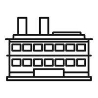 Industry recycle factory icon, outline style vector