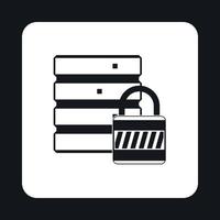 Data protection icon, simple style vector