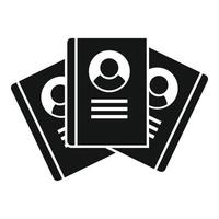 Library personal notebooks icon, simple style vector