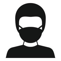Biohazard lab man icon, simple style vector