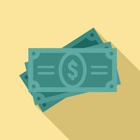 Money cash icon, flat style vector