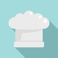 Cook hat icon, flat style vector