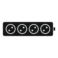 Electric extension cord icon, simple style vector