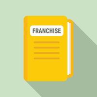 Franchise file folder icon, flat style vector