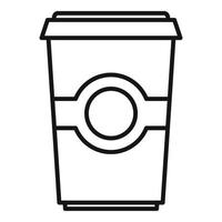 To go coffee cup icon, outline style vector