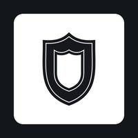 Combat shield icon, simple style vector