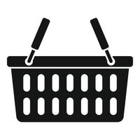 Commerce shop basket icon, simple style vector