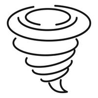 icono de tornado de ciclón, estilo de esquema vector