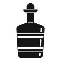 Bartender tequila bottle icon, simple style vector