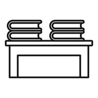 Library book desktop icon, outline style vector