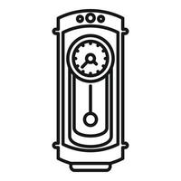 icono de reloj de péndulo, estilo de esquema vector