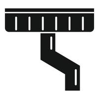 Building gutter icon, simple style vector