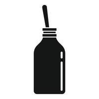 Cough syrup bottle icon, simple style vector