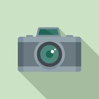 French photo camera icon, flat style vector