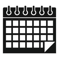 Office manager calendar icon, simple style vector
