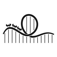 Roller coaster carousel icon, simple style vector