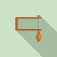 Carpenter coping saw icon, flat style vector