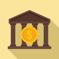 Online banking icon, flat style vector