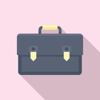 Estimator briefcase icon, flat style vector