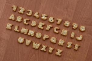 Cracker alphabet characters photo