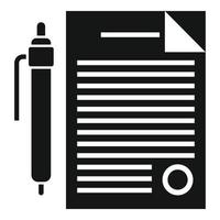 Finance accounting paper icon, simple style vector