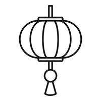 icono de linterna china tradicional, estilo de esquema vector