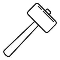 Tiler sledge hammer icon, outline style vector