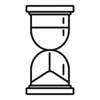 Prosecutor hourglass icon, outline style vector