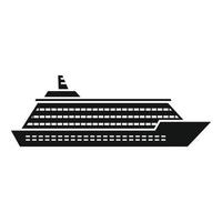 icono de crucero oceánico, estilo simple vector